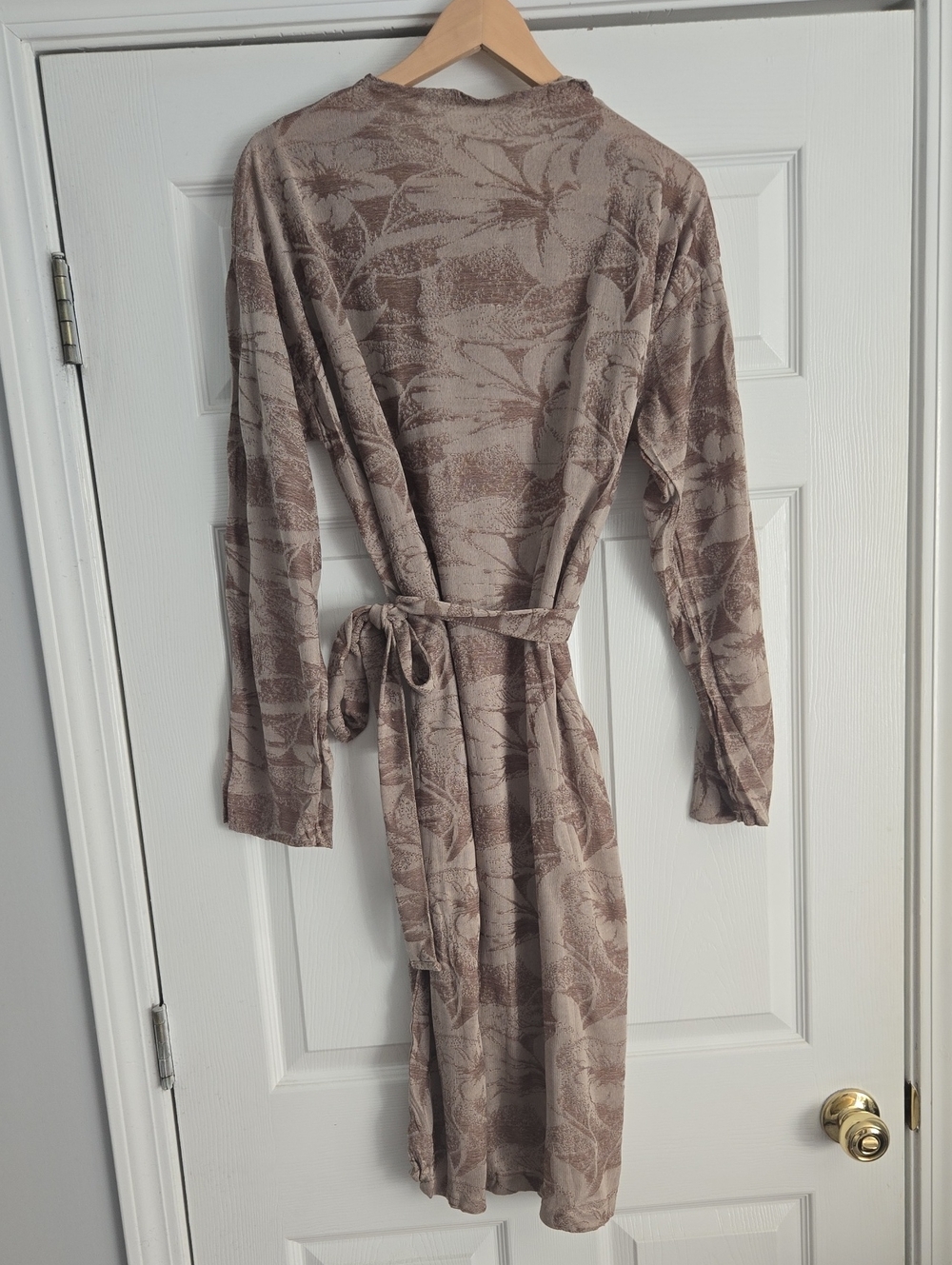 ZARA Taupe Flowered Shell Dress